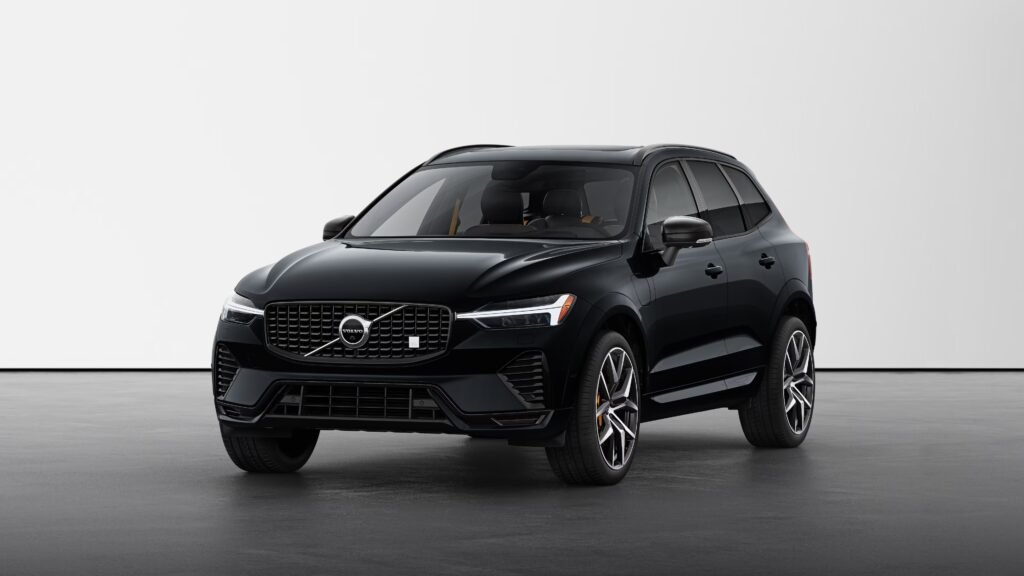 Black Volvo XC60 front angle