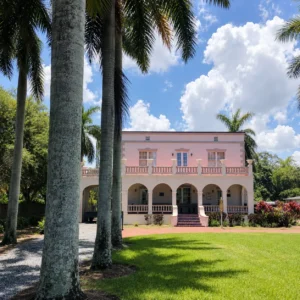 Curci House surrounded by tropical scenery in Plantation FL