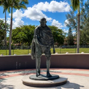 Mahatma Gandhi statue and memorial in Plantation FL